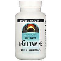 Source Naturals, L-глутамин, 500 мг, 100 капсул