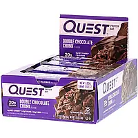 Quest Nutrition, QuestBar, Protein Bar, Double Chocolate Chunk, 12 Bars, 2.12 oz (60 g) Each Киев