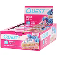 Quest Nutrition, Quest Protein Bar, Birthday Cake, 12 Pack, 2.12 oz (60 g) Each Киев