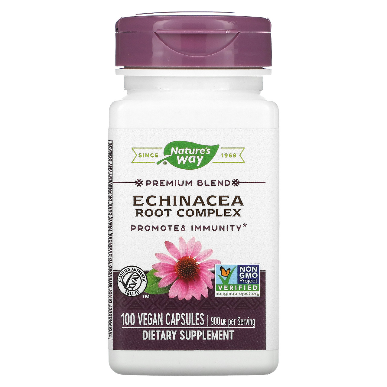 Nature's Way, Premium Blend, Комплекс кореня ехінацеї, 450 мг, 100 капсул веганских, Київ