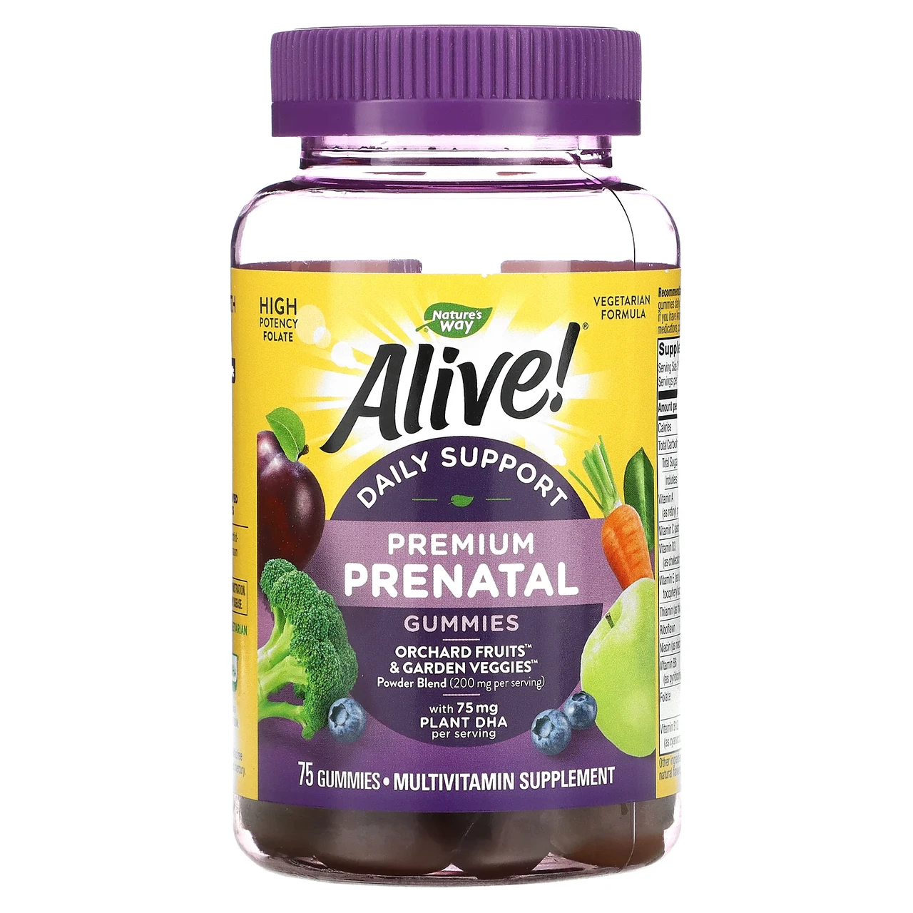 Nature's Way, Alive! Prenatal, Gummy Vitamins, 75 Gummies