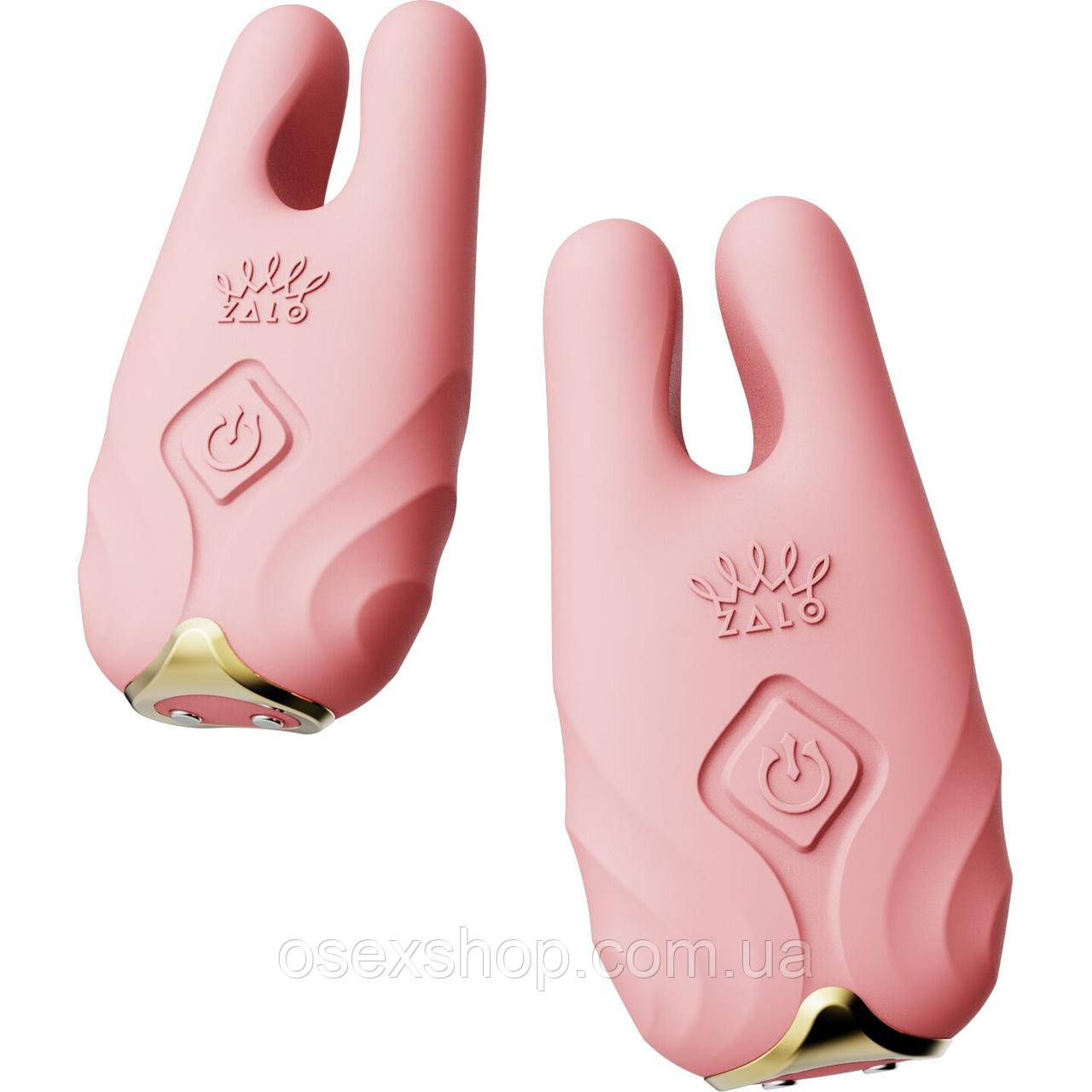 Смарт-вібратор для грудей Zalo — Nave Coral Pink, пульт ДК, робота через застосунок, фото 1