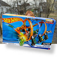 Автомобильный трек Mattel Hot Wheels Corkscrew Crash Track Невероятные виражи FTB65