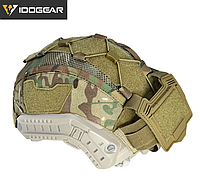 Тактический Кавер На Шлем Fast IDOGEAR Multicam с подсумком для аккумулятора - Чехол на шлем Мультикам L Size