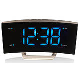Годинник настільний з радіо Technoline WT460 Blue LED Black/Silver (WT460 blaue LED), фото 2