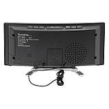 Годинник настільний з радіо Technoline WT460 Blue LED Black/Silver (WT460 blaue LED), фото 5