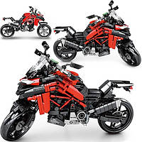 Конструктор для детей красный спортивный мотоцикл 710 деталей Развивающий конструктор