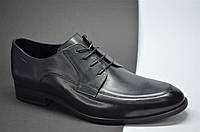 Мужские классические кожаные туфли лоферы черные IKOS 38592