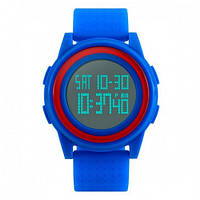 Женские часы Skmei 1206 Blue-Red наручные кварцевые