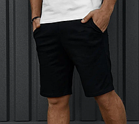 Мужские длинные шорты трикотажные черные качественные спортивные крутые удобные для мужчин