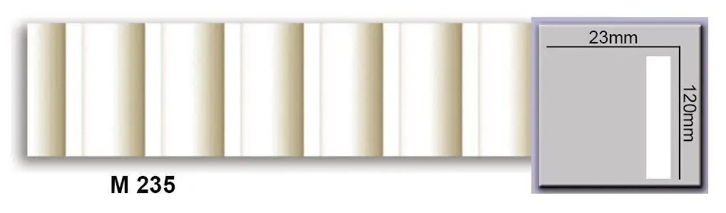 Молдинг гладкий поліуретановий M 235. Harmony, фото 1