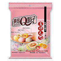 Моти Q Mochi Assorted Fruit Апельсин Дыня Клубника 120 г.