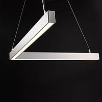 Кутоподібний LED світильник ANGLE-510x510-S підвісний накладний довжина грані 510 мм 18652о