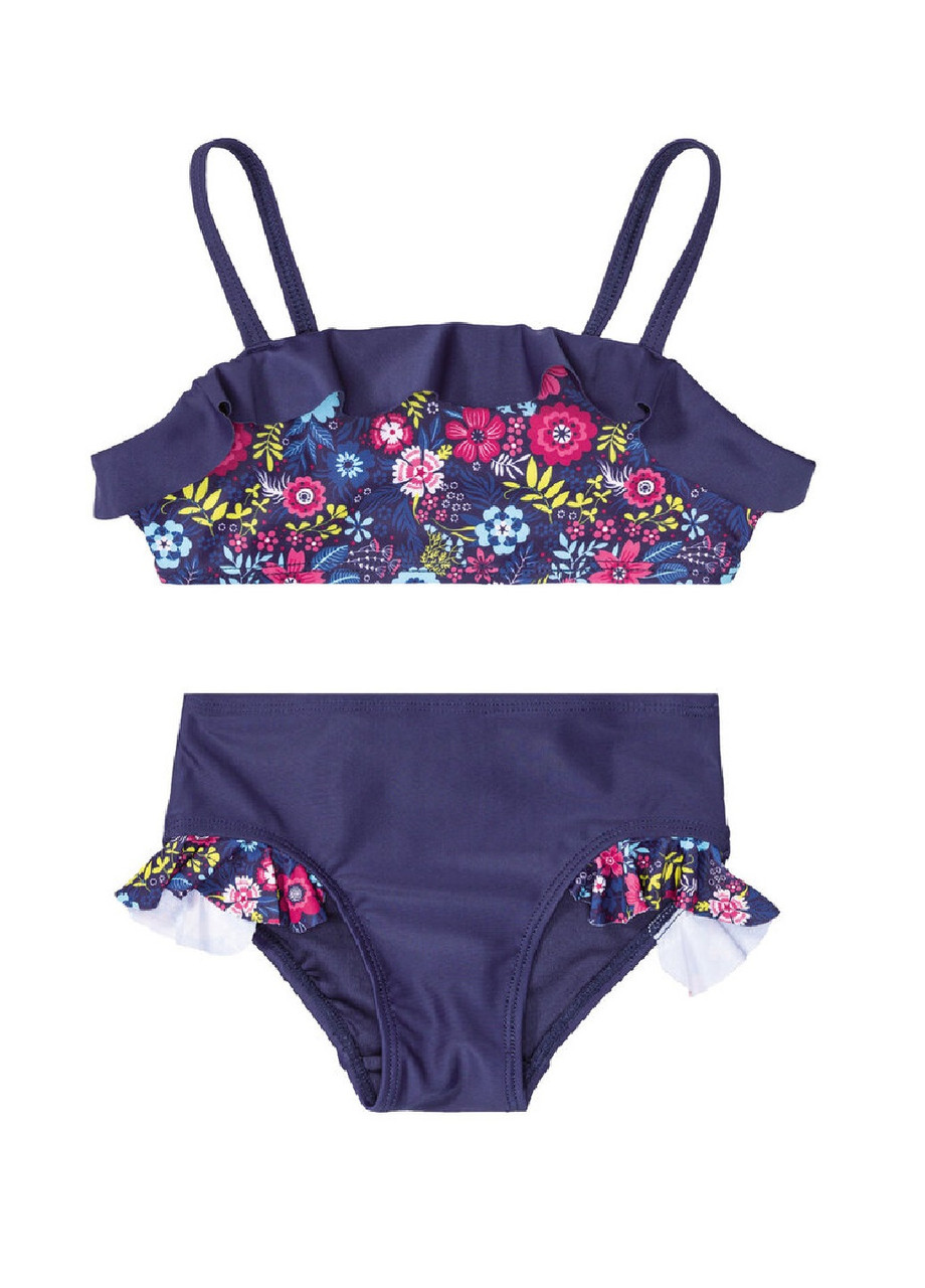 Купальник для дівчинки роздільний з квітковим принтом