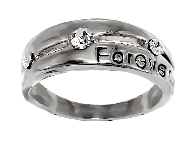 Каблучка Neoglory. Родій. Камені: білий циркон. Є: 18р 19р