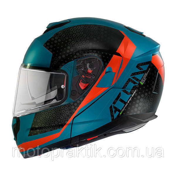MT ATOM SV ADVENTURE B7 Matt Blue, XS Мотошолом модуляр з окулярами