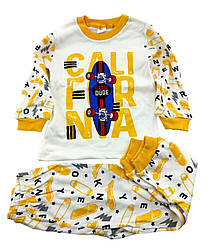 Піжама дитяча 4, 5 років Туреччина бавовна з довгими рукавами для хлопчика білий (ПЖМ23)