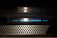 Накладки на пороги с подсветкой для Ford Explorer V c 2011 по 2019