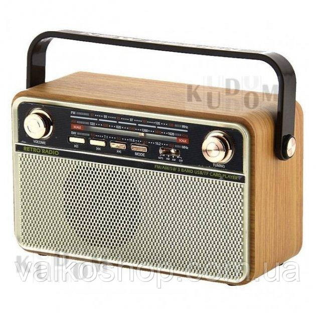Портативный FM радиоприемник под старину ретро KEMAI 505 BT ФМ радио проигрыватель с флешкой USB на акк - фото 1 - id-p1797251474