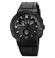 Водонепроникний (50м) годинник Patriot 013UABB Ukraine Black-Black + Коробка