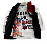 Дитячі костюми 1 рік Туреччина з жилеткою для хлопчика сірий (КДМА71), фото 4