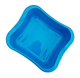 Таз пластиковий харчовий 15 літрів квадратний блакитний 44*36*14 см (ПолімерАгро), фото 2