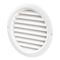 Решітка вентиляційна кругла Домовент 100 бвс біла