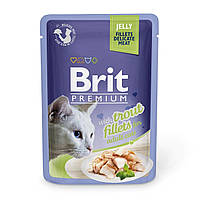 Влажный корм для кошек Brit Premium Cat Trout Fillets Jelly pouch (филе форели в желе) 85 г