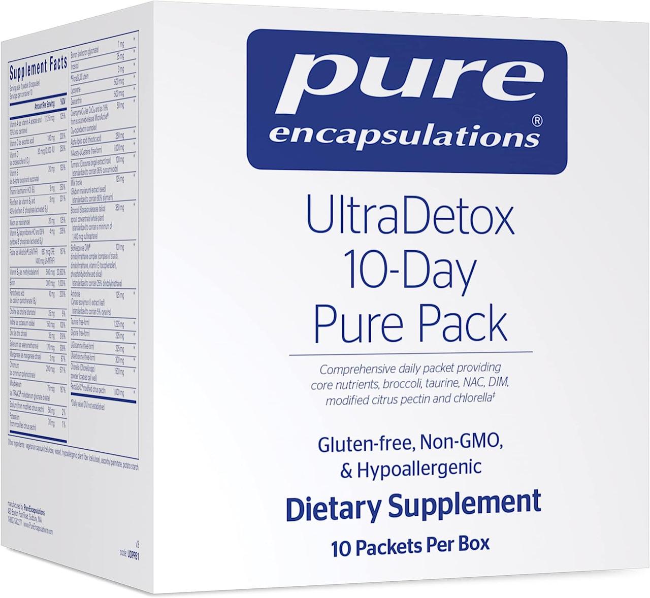 Pure Encapsulations UltraDetox 10-Day Pure Pack / Ультра детокс підтримує здорову детоксикацію 10 пакетів