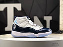 Eur36-47.5 Air Jordan 11 Retro RETRO BG WHITE/UNIVERSITY BLUE високі чоловічі жіночі кросівки Джордан, фото 3