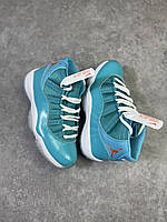 Eur36-47.5 Air Jordan 11 RETRO Miami Dolphins голубые высокие мужские женские кроссовки Джордан