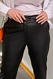 Жіночі штани батальні екошкіра 50-52,54-56 мокко, чорний, фото 2