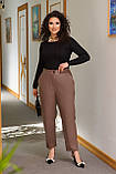 Жіночі штани батальні екошкіра 50-52,54-56 мокко, чорний, фото 3
