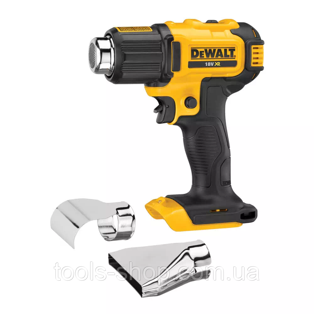 Акумуляторний промисловий фен DeWALT DCE530N : 18 В, 290°С/530°С, 190 л/хв, без АКБ