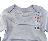 Дитяче боді 1, 2 роки Туреччина бавовняна для хлопчиків блакитний (ФДМ26), фото 3