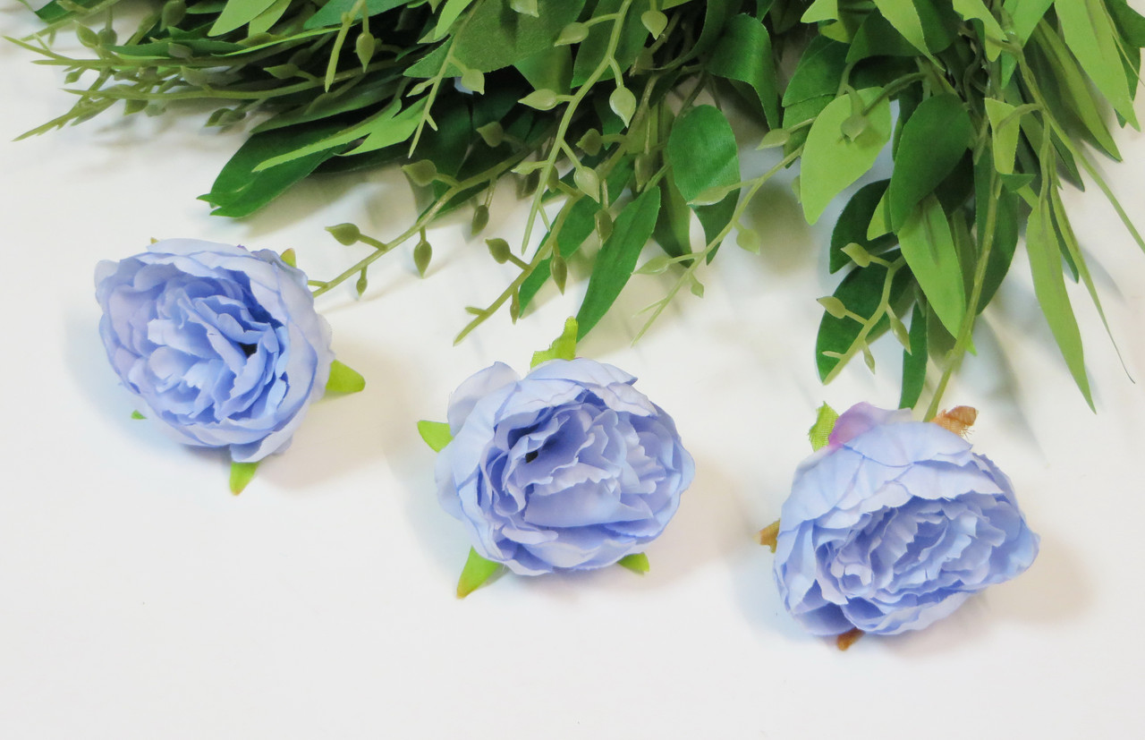 Голова півонії 5см. Блакитна, фото 1