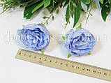 Голова півонії 5см. Блакитна, фото 2
