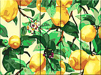 Картина по номерам на дереве "Лимонное дерево" 30*40 см
