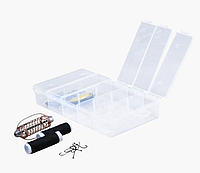 Органайзер для мелочей 5 отделений прозрачный пластиковый 20x11,5x3,5см