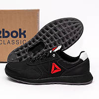 Мужские кожаные кроссовки Reebok 46-49 черные