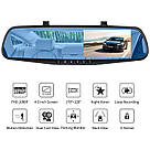 Автомобільний відео реєстратор дзеркало з камерою заднього виду та сенсорним екраном Full HD 1080P, фото 4