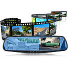 Автомобільний відео реєстратор дзеркало з камерою заднього виду та сенсорним екраном Full HD 1080P, фото 7