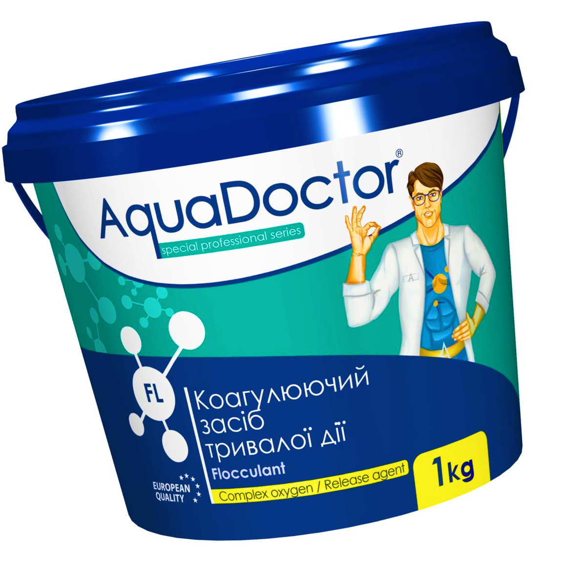 Коагулюючий засіб у гранулах AquaDoctor FL 1 кг. Засіб проти каламутності та для освітлення води басейну