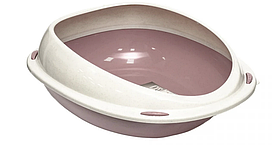 Пластиковий туалет для кішок з бортиком Georplast Shuttle, 57 x 40 x 19 см