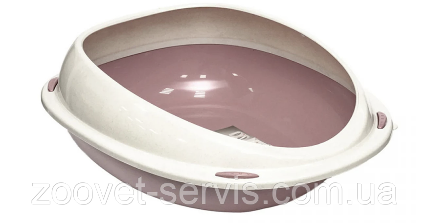 Пластиковий туалет для кішок з бортиком Georplast Shuttle, 57 x 40 x 19 см, фото 1