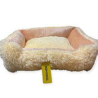 Лежанка м'яка хутряна для дрібних порід собак і кішок Collar Теремок Ексклюзив №2 36 x 48 x 16 см