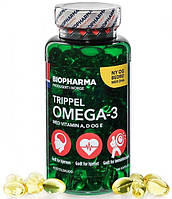 Рыбий жир с Омега 3 Biopharma Trippel Omega-3 144 капсулы производства Норвегия. Оригинальный продукт.