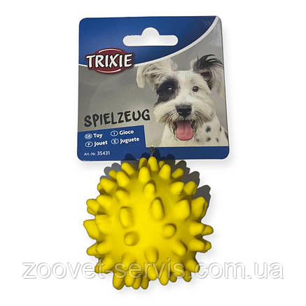 Іграшка латексна для собак М'яч голчастий Їжак з пищалкою 6см Trixie ТР-35431, фото 3