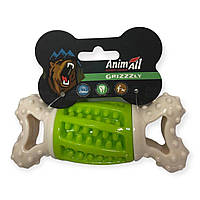 Игрушка AnimAll GrizZzly косточка-зубочистка 14.2х5.7х4.7 см Green/white 9918