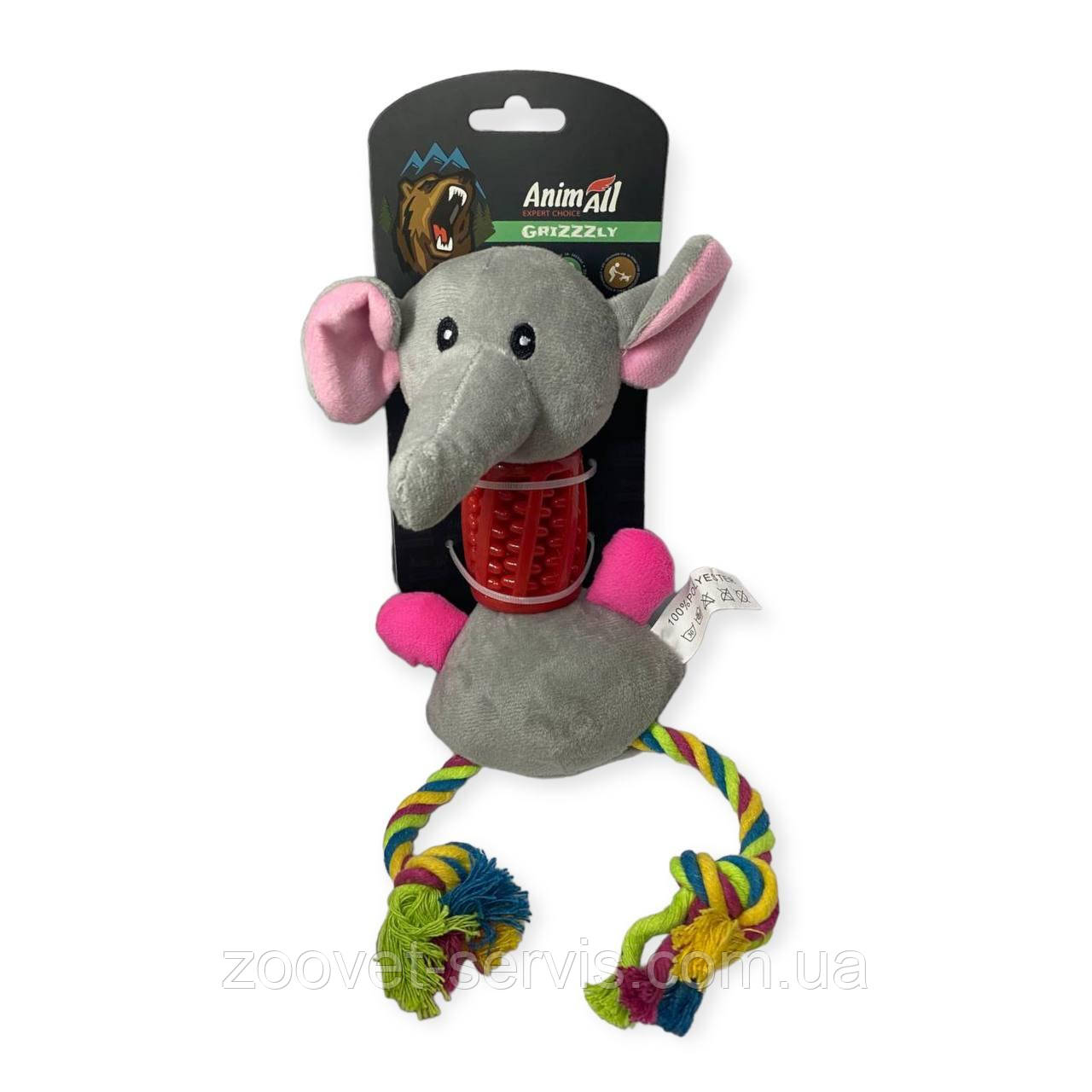 М'яка міцна іграшка для собак AnimAll GrizZzly Мишеня, 30×13×10 см 0334